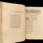 1580 RARE Ausonius Ancient Roman Poetry Homer Iliad Bordeaux MAP Wine Art