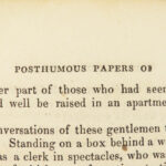 1837 Charles Dickens 1st/1st Pickwick Club Papers First Novel Social Satire RARE