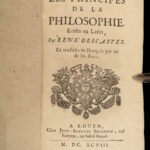 1698 Rene Descartes Principles of Philosophy Physics Metaphysics Laws of Motion