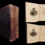 1866 US Civil War 2v Set Slavery Lincoln Grant Lee Union Confederate ILLUSTRATED