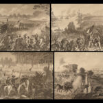 1866 US Civil War 2v Set Slavery Lincoln Grant Lee Union Confederate ILLUSTRATED