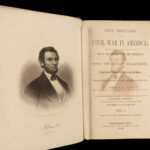 1866 US Civil War 2v Set Slavery Lincoln Grant Lee Union Confederate ILLUSTRATED