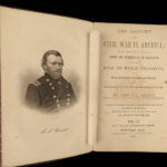 1866 US Civil War 2v Set Slavery Lincoln Grant Lee Union Confederate ILLUSTRATED