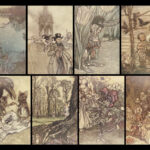 1912 Peter Pan JM Barrie Arthur Rackham COLOR Illustrated ART Kensington Gardens