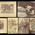 1912 Peter Pan JM Barrie Arthur Rackham COLOR Illustrated ART Kensington Gardens