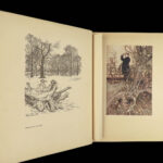 1912 Peter Pan JM Barrie Arthur Rackham COLOR Illustrated ART Kensington Gardens