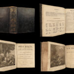 1870 HUGE Holy BIBLE Hartford Connecticut Family King James KJV RARE Folio Art