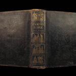 1870 HUGE Holy BIBLE Hartford Connecticut Family King James KJV RARE Folio Art