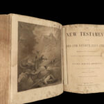 1870 HUGE Holy BIBLE Hartford Connecticut Family King James KJV RARE Folio Art