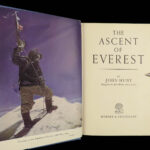 1953 DOUBLE SIGNED 1ed Ascent of EVEREST by John Hunt G. Band Himalayas Hillary