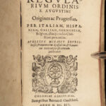 1614 Monastic Orders & Rules 1ed Le Mire Augustinian Benedictine Monks 3in1 RARE