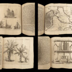 1722 Voyages in America 1ed Labat West Indies Illustrated MAPS Caribbean Cuba 5v