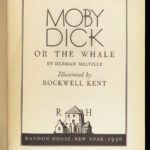 1930 Moby Dick Rockwell Kent ART 1ed Herman Melville Whaling Voyage Illustrated