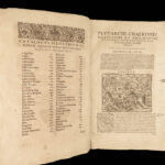 1580 PLUTARCH Parallel Lives Alexander Great Vellum FOLIO 60 Renaissance Woodcut