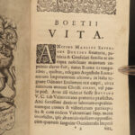 1656 Boethius Consolation of Philosophy Medieval Latin CLASSIC Renatus Vallinus