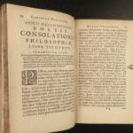 1656 Boethius Consolation of Philosophy Medieval Latin CLASSIC Renatus Vallinus