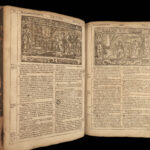 1682 ENORMOUS Martin Luther BIBLE German Biblia RARE Illustrated 226 WOODCUTS