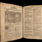 1682 ENORMOUS Martin Luther BIBLE German Biblia RARE Illustrated 226 WOODCUTS
