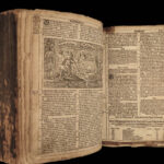 1682 ENORMOUS Martin Luther BIBLE German Biblia RARE Illustrated 226 WOODCUTS