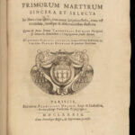 1689 MARTYRS Benedictine Ruinart Acta Martyrum Polycarp Fabian Cyprian Catholic
