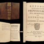 1699 Blaise PASCAL Provincial Letters JESUIT Philosophy Gabriel Daniel Response