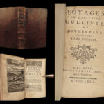 1767 Gulliver’s Travels by Jonathan Swift Illustrated 2vin1 Leather French ART