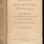 1863 Manufacture of Liquors Wine Cordials Beer Brewing Alcohol Mixology Cocktail