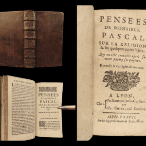 1687 Blaise Pascal PENSEES Christian Apologetic Pascal’s Wager French Philosophy