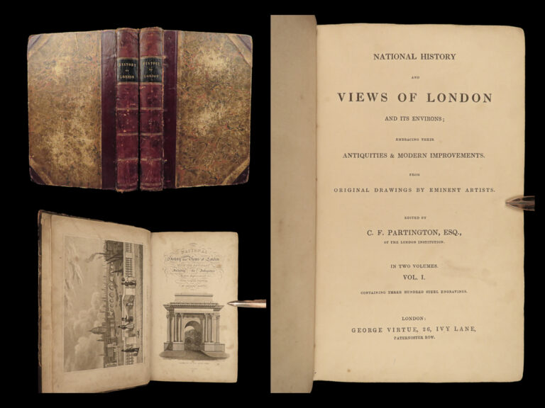 Image of 1836 History of LONDON England 300+ Illustrated Partington Cathedrals FAMOUS 2v