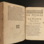 1657 Joan of ARC Pucelle French Hundred Years War Chapelain Jean D’Arc FAMOUS