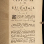 1743 Censorinus De Die Natali Ancient ROME Philosophy Astronomy Lindenbrog RARE