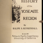 1921 SIGNED 1ed Handbook of Yosemite Hall National Park MAP Indians Geology