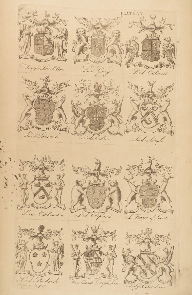 1764 Peerage of SCOTLAND 1ed Nobility Scottish HERALDRY CoatsofArms