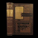 1883 Mark Twain 1ed Life on the Mississippi St. Louis Missouri Steamboat FLAMES