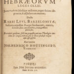 1655 Jewish HEBREW LAW 1ed Leges 261 Aaron ha-Levi Sefer ha Chinuch + Aramaic