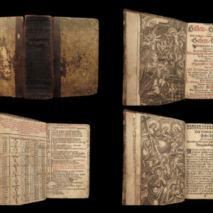 1756 Golden Key HELL Demons Devils Occult Woodcut ART Cochem Bible Purgatory