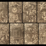 1756 Golden Key HELL Demons Devils Occult Woodcut ART Cochem Bible Purgatory