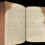 1790 Handwritten PHYSICS Manuscript Science Experiment Physique Astronomy Newton