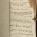 1790 Handwritten PHYSICS Manuscript Science Experiment Physique Astronomy Newton