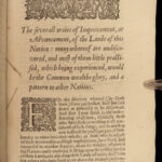 1653 English Improved Waltr Blith Husbandry FARMING Agriculture CROMWELL England