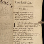 1665 LAW 1ed Landlord Tenant English Georg Meriton Property Restoration England
