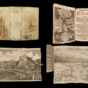 1687 Great Turkish WAR 1ed Chronicle Hungary Ottoman Turks Empire Mehmed IV MAPS