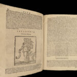 1654 Renaissance WOODCUTS Mugnos Philosophy Aristotle Socrates Archimedes Plato