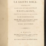 1789 Holy BIBLE Sainte Biblia SACY Illustrated Marillier Art 4v 167 ENGRAVINGS!