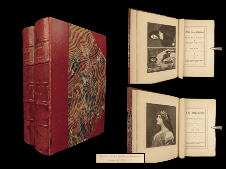 Image of 1901 Ltd Ed The DECAMERON Giovanni BOCCACCIO Human Comedy Black Death English 2v