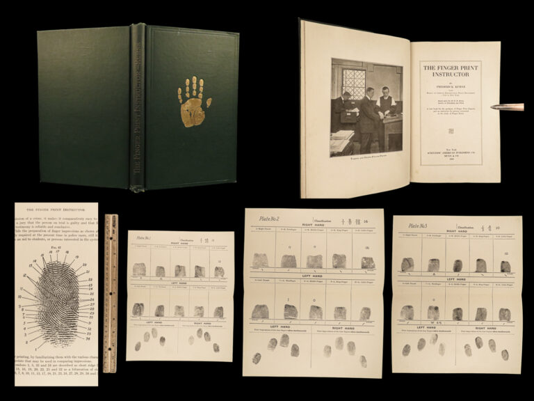 Image of 1921 Finger Print KUHNE SIGNED Criminology Forensic Science FBI Crime CSI