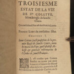 1628 MIRACLES 1ed Saint Colette PROPHECY Colettine Nuns French Monastics Silvere