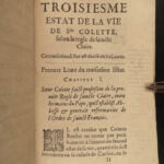 1628 MIRACLES 1ed Saint Colette PROPHECY Colettine Nuns French Monastics Silvere