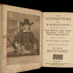1656 Dugdale 1ed Warwickshire England Illustrated Arms & MAPS Heraldry FOLIO