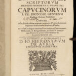 1691 Dionigi on Franciscan Order Monks Capuchin Monastics Geneva Scriptorum RARE